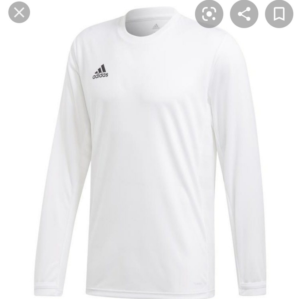 2 for 20!! Adidas Small Long Sleeve White Shirt - Picture 5 of 5